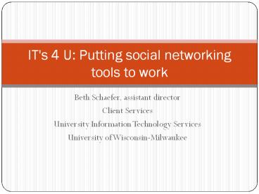 Beth Schaefer, assistant director