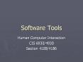 Software Tools PowerPoint PPT Presentation