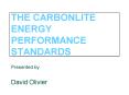 THE CARBONLITE ENERGY PERFORMANCE STANDARDS PowerPoint PPT Presentation