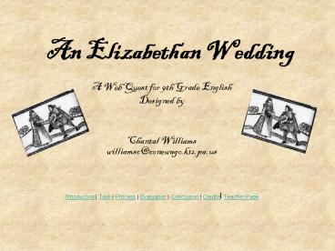 An Elizabethan Wedding