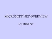 MICROSOFT.NET OVERVIEW