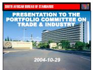 PRESENTATION TO THE PORTFOLIO COMMITTEE ON TRADE