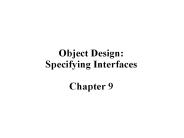 Object Design: Specifying Interfaces  Chapter 9