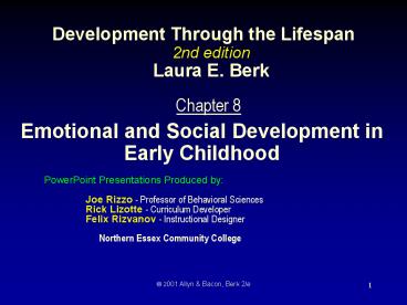 Development Through the Lifespan 2nd edition Laura E. Berk
