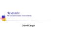 Haystack: PerUser Information Environments PowerPoint PPT Presentation