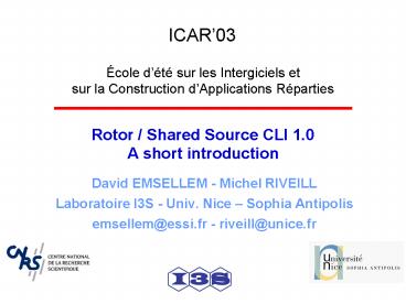 Rotor Shared Source CLI 1.0 A short introduction