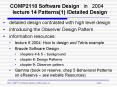 COMP2110 Software Design in 2004 lecture 14 Patterns1 Detailed Design PowerPoint PPT Presentation