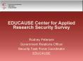EDUCAUSE Center for Applied Research Security Survey PowerPoint PPT Presentation