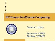HCI Issues in eXtreme Computing