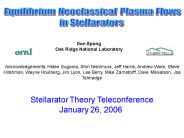 Equilibrium Neoclassical Plasma Flows