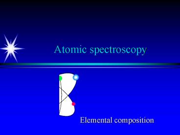 Atomic spectroscopy