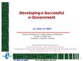Developing a Successful eGovernment PowerPoint PPT Presentation