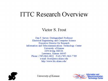ITTC Research Overview