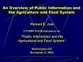 An Overview of Public Information and the Agriculture and Food System PowerPoint PPT Presentation