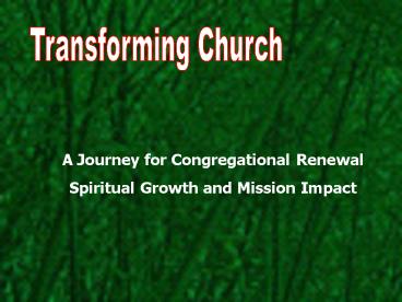 Transforming Church