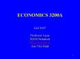 ECONOMICS 3200A PowerPoint PPT Presentation