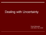 Dealing with Uncertainty