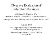 Objective Evaluation of Subjective Decisions