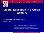 Liberal Education in a Global Century