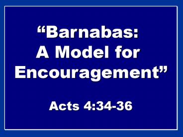Barnabas: