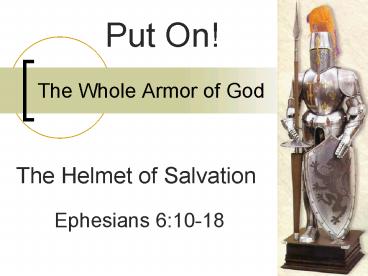 The Whole Armor of God
