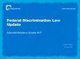 Federal Discrimination Law Update PowerPoint PPT Presentation