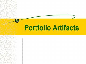Portfolio Artifacts