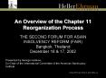 An Overview of the Chapter 11 Reorganization Process PowerPoint PPT Presentation