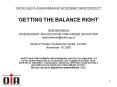 TACKLING PLAGIARISM AND ACADEMIC MISCONDUCT GETTING THE BALANCE RIGHT ROB BEHRENS INDEPENDENT ADJUDI PowerPoint PPT Presentation