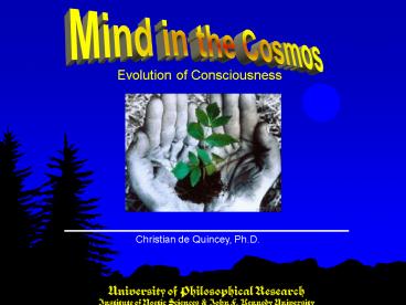 Evolution of Consciousness