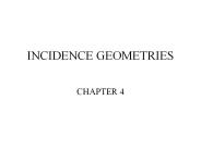 INCIDENCE GEOMETRIES