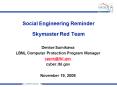 Social Engineering Reminder Skymaster Red Team PowerPoint PPT Presentation