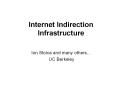 Internet Indirection Infrastructure PowerPoint PPT Presentation