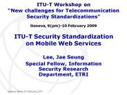 ITUT Security Standardization on Mobile Web Services