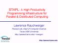 STAPL: A High Productivity Programming Infrastructure for Parallel PowerPoint PPT Presentation