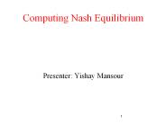 Computing Nash Equilibrium