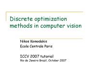 Discrete optimization methods in computer vision