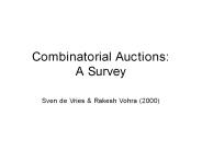 Combinatorial Auctions: A Survey