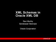 XML Schemas in Oracle XML DB