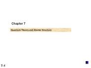 Quantum Theory and Atomic Structure