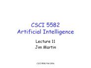 CSCI 5582 Artificial Intelligence