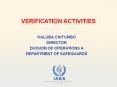VERIFICATION ACTIVITIES PowerPoint PPT Presentation