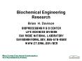 Biochemical Engineering Research PowerPoint PPT Presentation