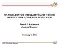 RF ACCELERATOR MODULATORS AND THE SNS HIGH VOLTAGE CONVERTER MODULATOR PowerPoint PPT Presentation