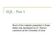 SQL Part 1