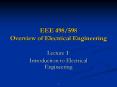 EEE 498598 Overview of Electrical Engineering PowerPoint PPT Presentation