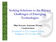 Seeking Solutions to the Privacy Challenges of Emerging Technologies PowerPoint PPT Presentation