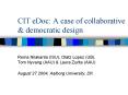 CIT eDoc: A case of collaborative PowerPoint PPT Presentation