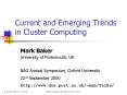 Current and Emerging Trends in Cluster Computing PowerPoint PPT Presentation