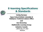 E-learning Specifications